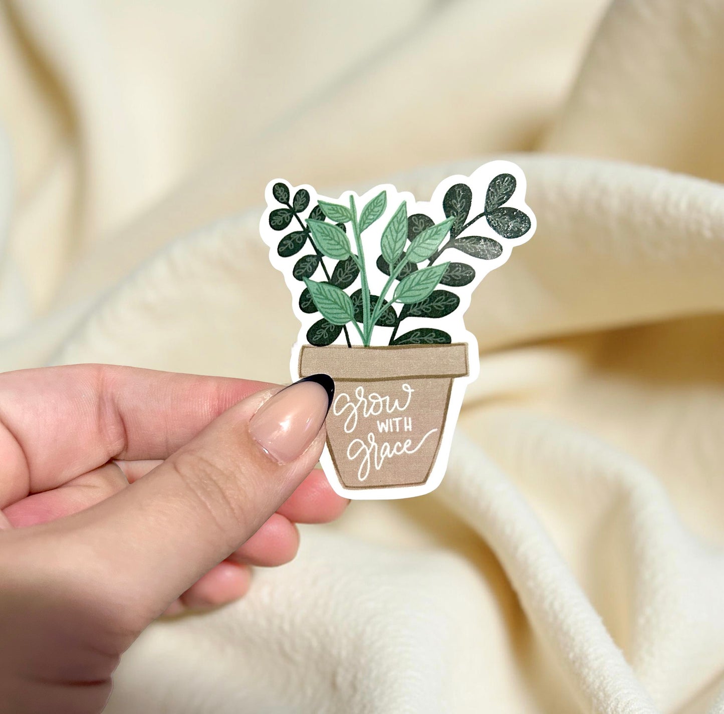 Faith Based Waterproof Sticker - Grow with Grace