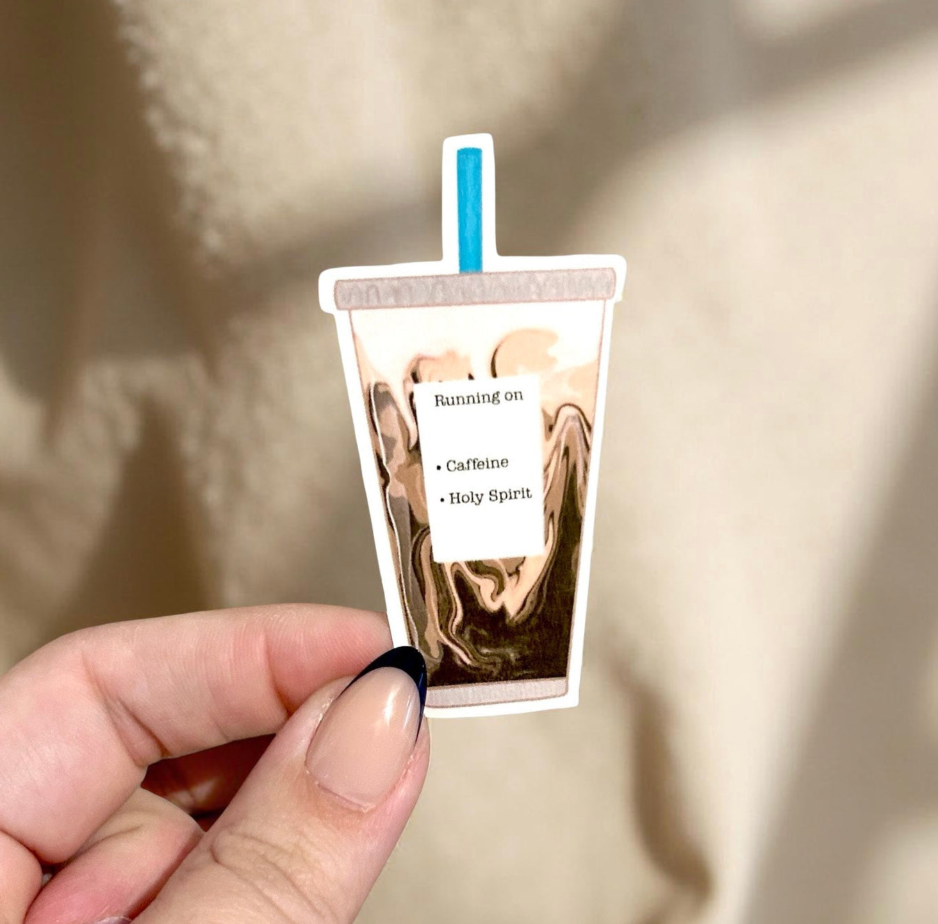 Caffeine and the Holy Spirit Sticker