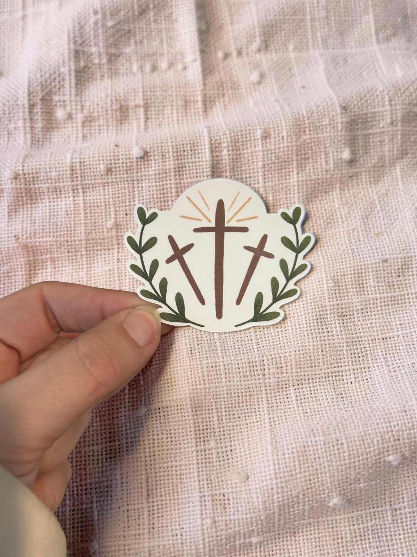 Easter Cross Sticker