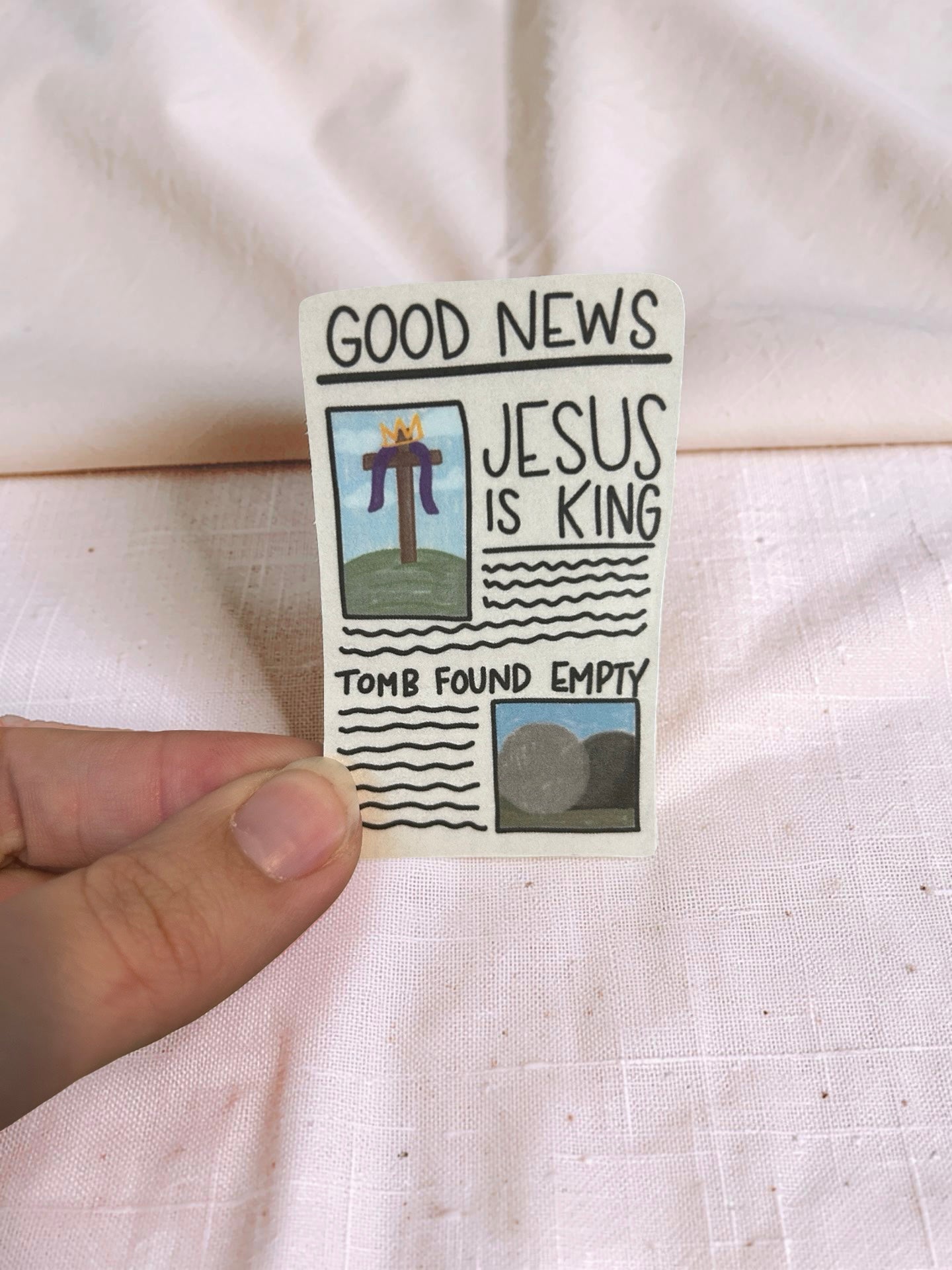 Good News Jesus Newspaper Sticker