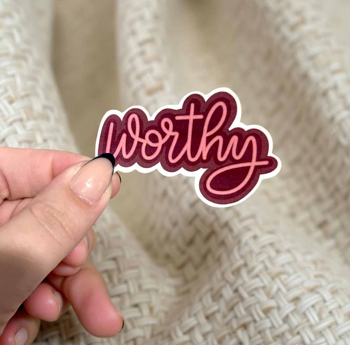 Worthy | Christian Waterproof Sticker