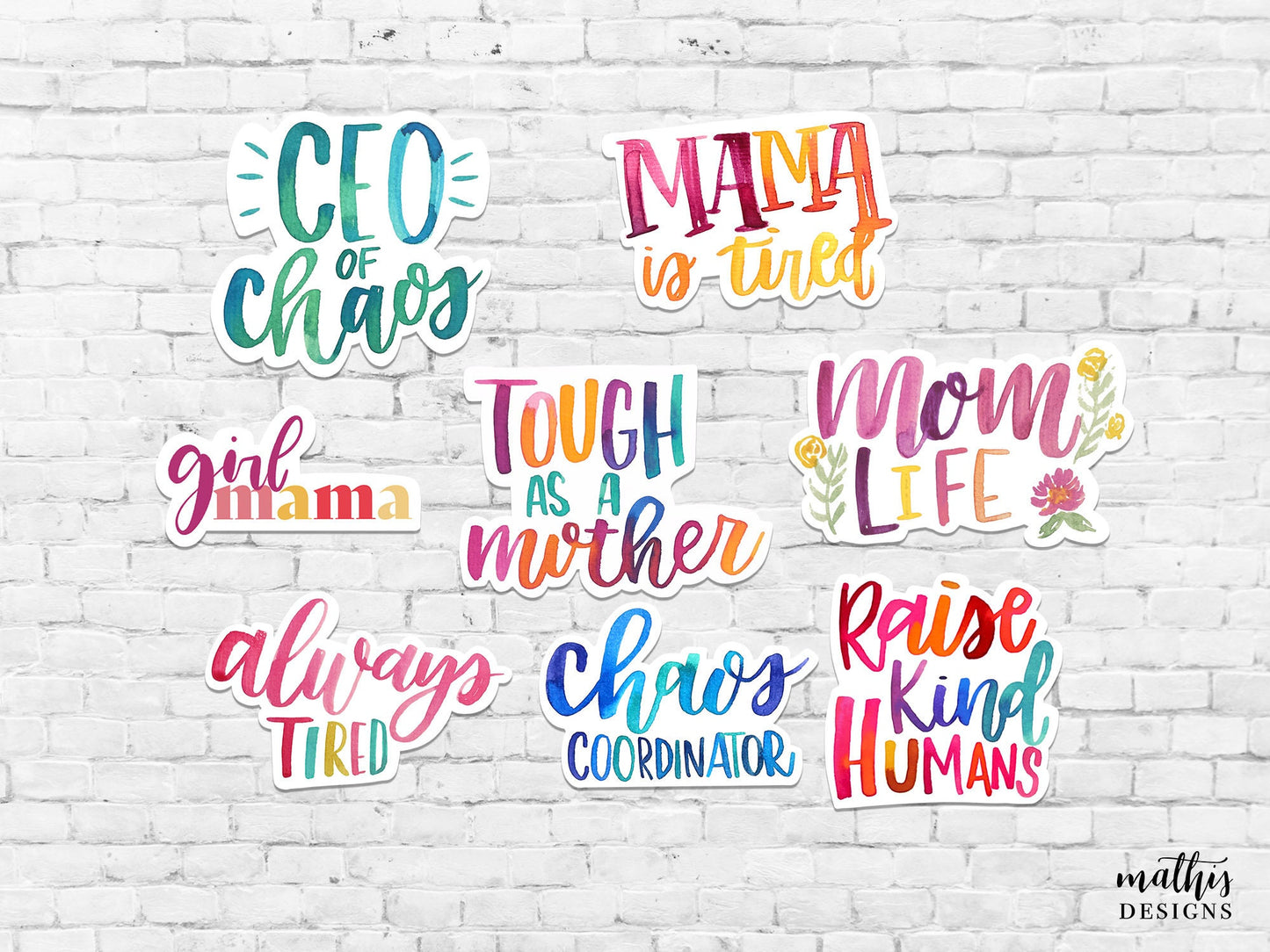 Mom Life Sticker Set of 8