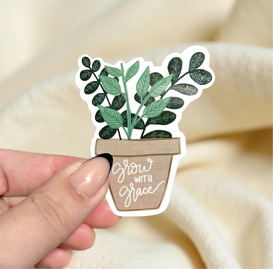 Grow With Grace Sticker