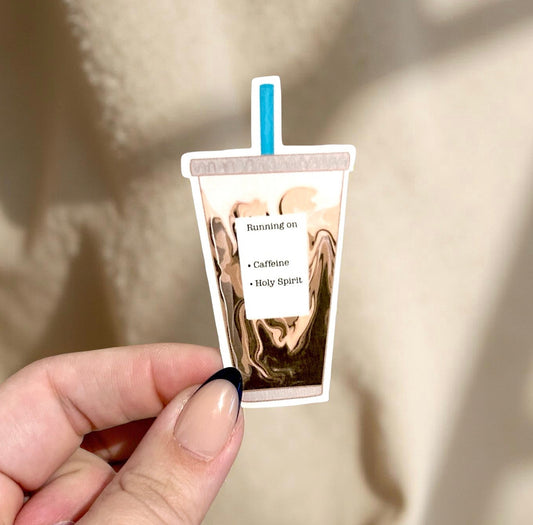 Caffeine and the Holy Spirit Sticker