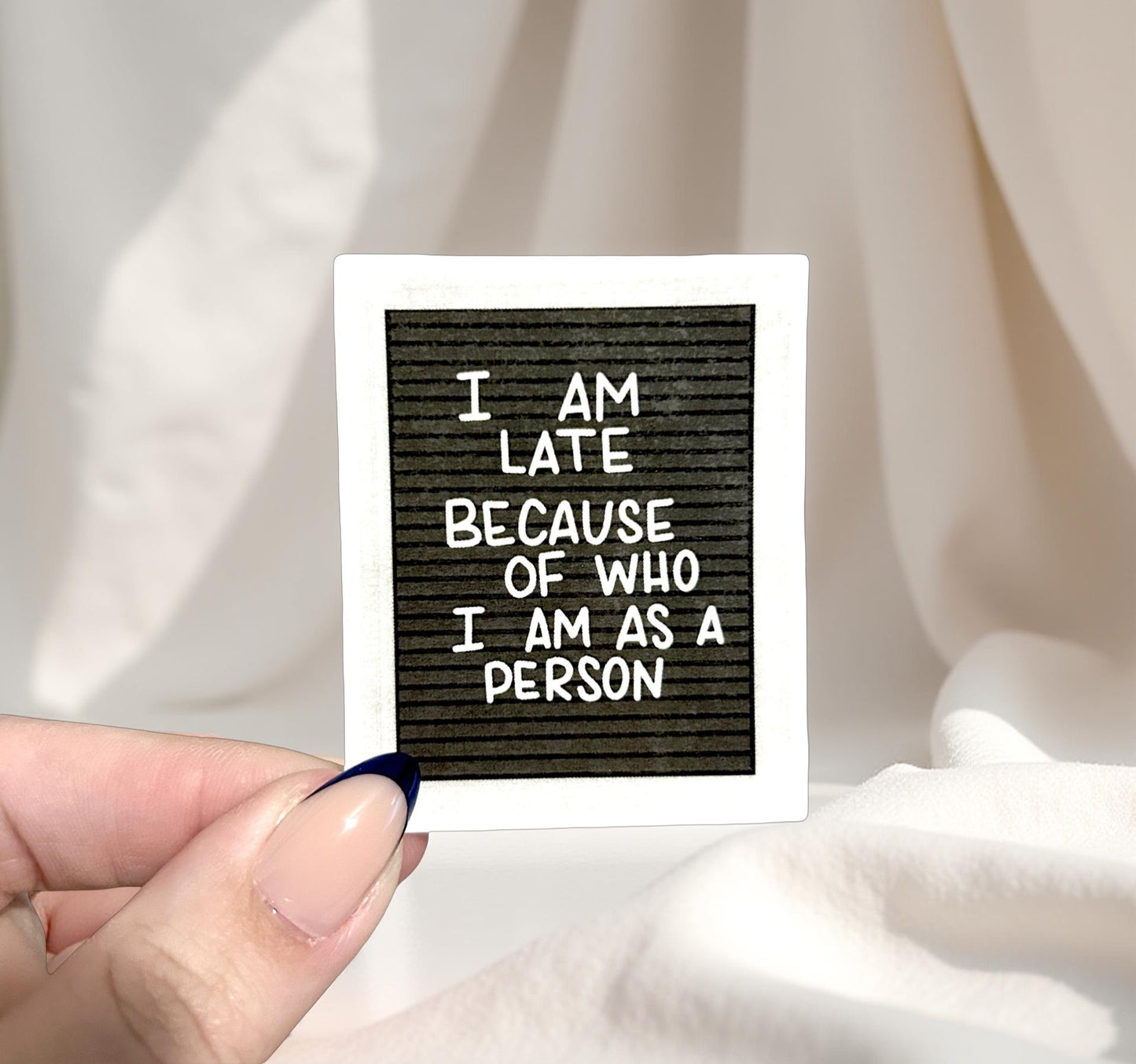 Late Person Letter Board Sticker