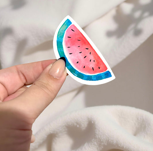 Watercolor Watermelon Waterproof Sticker