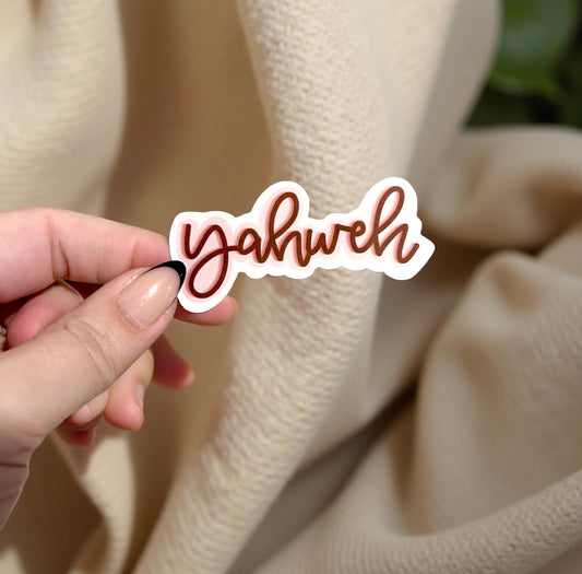 Yahweh Christian Waterproof Sticker
