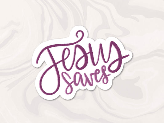 Jesus Saves Bible Sticker