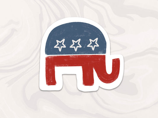 Republican Elephant Sticker