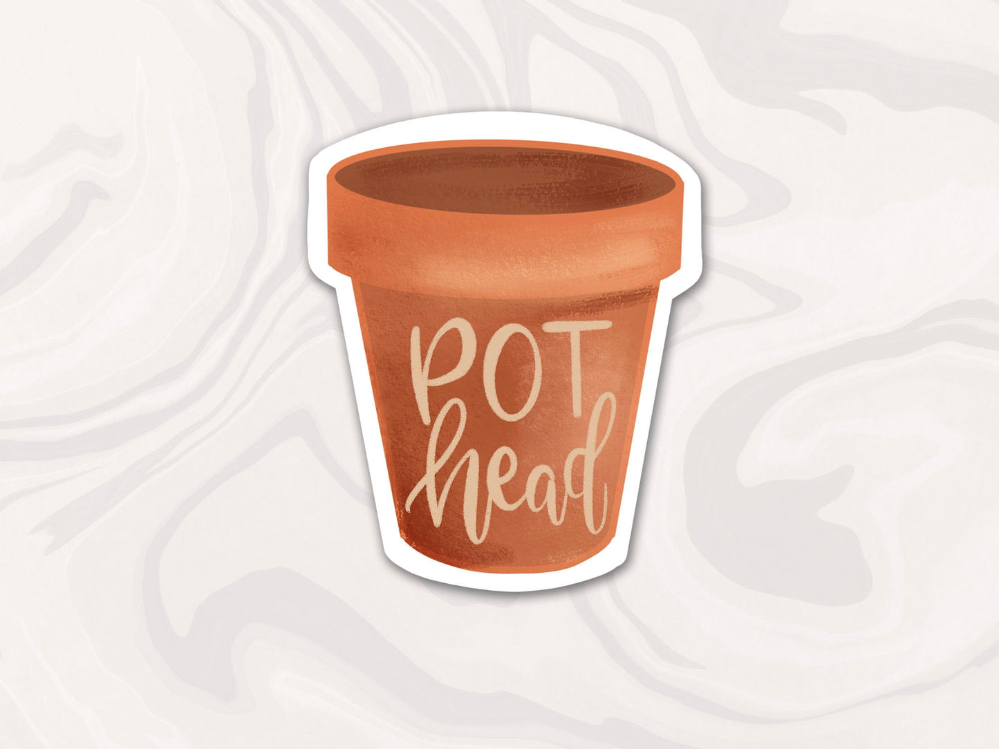 Pot Head Plant Lover Sticker